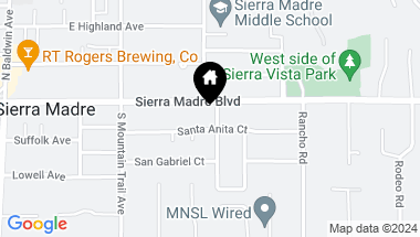 Map of 61 Holdman Avenue, Sierra Madre CA, 91024