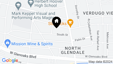 Map of 547 South Street, Glendale CA, 91202