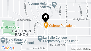 Map of 985 N Michillinda Avenue 208, Pasadena CA, 91107