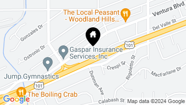 Map of 23055 Del Valle St, Woodland Hills CA, 91364