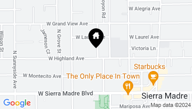 Map of 161 Adams Street, Sierra Madre CA, 91024