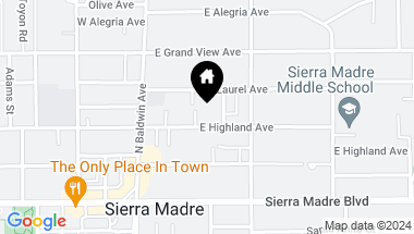 Map of 127 E Highland Avenue 1-3, Sierra Madre CA, 91024