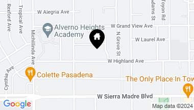 Map of 481 W Highland Ave, Sierra Madre CA, 91024