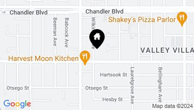 Map of 5214 Wilkinson Ave, Valley Village CA, 91607