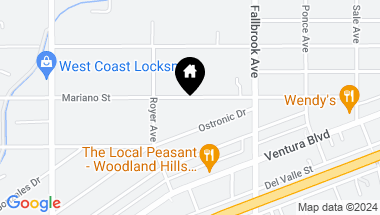Map of 22920 Mariano ST, WOODLAND HILLS CA, 91367