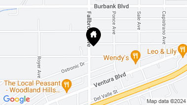 Map of 5408 Fallbrook Avenue, Woodland Hills CA, 91367