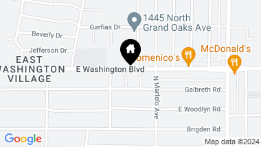 Map of 1310 Westlyn Place, Pasadena CA, 91104