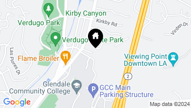 Map of 1550 Verdugo Road, Glendale CA, 91208