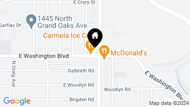 Map of 2511 E Washington Boulevard F, Pasadena CA, 91104