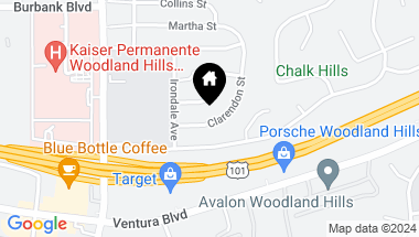 Map of 20735 Clarendon Street, Woodland Hills CA, 91367