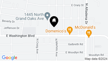 Map of 1375 N Roosevelt Avenue, Pasadena CA, 91104