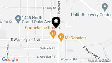 Map of 1391 N Altadena Drive, Pasadena CA, 91107