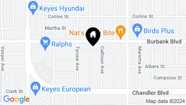 Map of 5496 Katherine Ave, Sherman Oaks CA, 91401