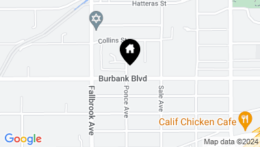 Map of 22659 Burbank Boulevard, Woodland Hills CA, 91367
