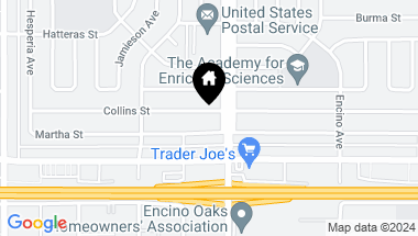 Map of 17712 Collins Street, Encino CA, 91316