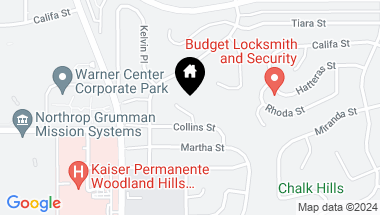 Map of 5670 Collins Place, Woodland Hills CA, 91367