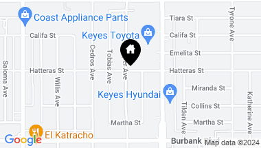 Map of 5758 Vesper Avenue, Sherman Oaks CA, 91411