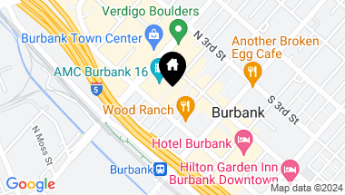 Map of 250 N First Street 529, Burbank CA, 91502