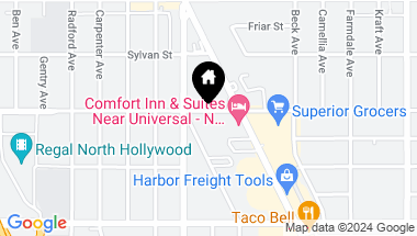Map of 11670 Erwin ST, NORTH HOLLYWOOD CA, 91606