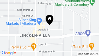 Map of 315 Acacia Street, Altadena CA, 91001