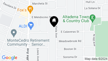 Map of 2235 Mar Vista Avenue, Altadena CA, 91001