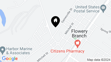 Map of 5812 Gainesville Street, Flowery Branch GA, 30542