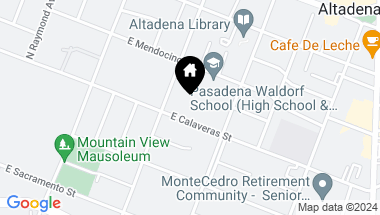 Map of 501 E Calaveras Street, Altadena CA, 91001