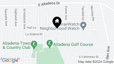 Map of 1550 Braeburn Road, Altadena CA, 91001