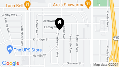 Map of 6620 Charlesworth Avenue, North Hollywood CA, 91606