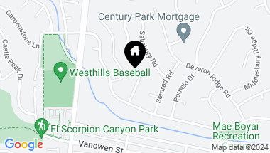 Map of 7015 Scarborough Peak Drive, West Hills CA, 91307
