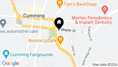 Map of 116 E Maple Street, Cumming GA, 30040
