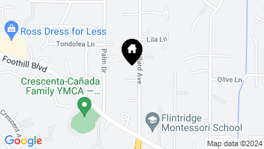 Map of 4641 Hillard Avenue, La Canada Flintridge CA, 91011