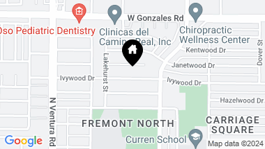 Map of 1021 Ivywood Drive, Oxnard CA, 93030