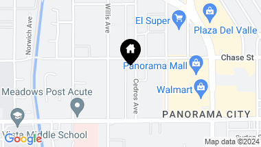 Map of 8421 Cedros Avenue, Panorama City CA, 91402