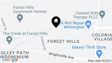 Map of 708 Forest Hills Drive, Wilmington NC, 28403