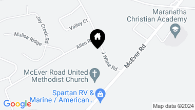 Map of 5118 J White Road, Oakwood GA, 30566