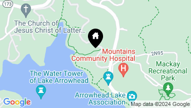 Map of 942 Lake Edge Way, Lake Arrowhead CA, 92352
