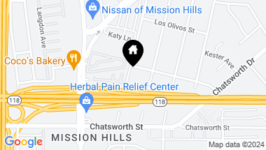 Map of 10836 Columbus Avenue, Mission Hills CA, 91345