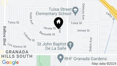 Map of 16631 Bermuda Street, Granada Hills CA, 91344