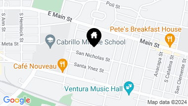 Map of 1623 San Nicholas Street, Ventura CA, 93001