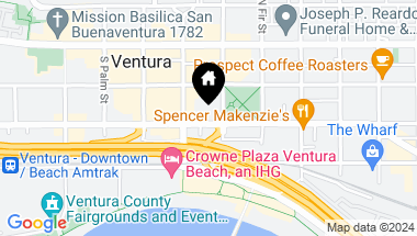 Map of 557 E Thompson Boulevard, Ventura CA, 93001