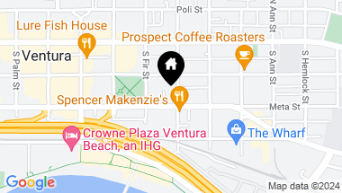 Map of 181 S Ash Street, Ventura CA, 93001