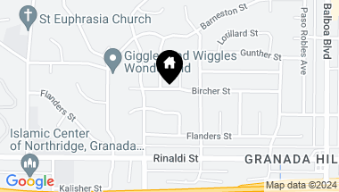 Map of 17242 Bircher Street, Granada Hills CA, 91344