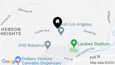 Map of 2192 Foster Avenue, Ventura CA, 93001