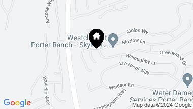 Map of 20454 W Willoughby Lane, Porter Ranch CA, 91326