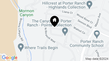 Map of 20831 W Acorn CIR, Porter Ranch CA, 91326