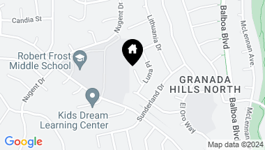 Map of 12321 Foxcroft Place, Granada Hills CA, 91344