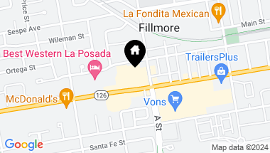 Map of 725 Ventura Street, Fillmore CA, 93015