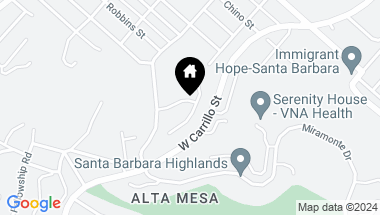 Map of 1018 Belmonte Drive, SANTA BARBARA CA, 93103