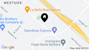 Map of 1204 SAN ANDRES Street, Santa Barbara CA, 93101